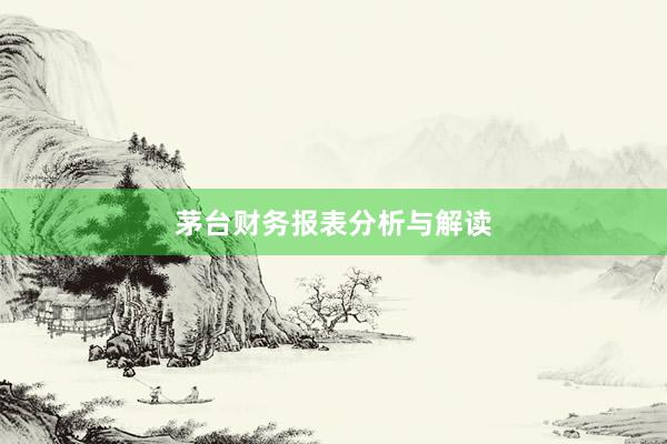 茅台财务报表分析与解读